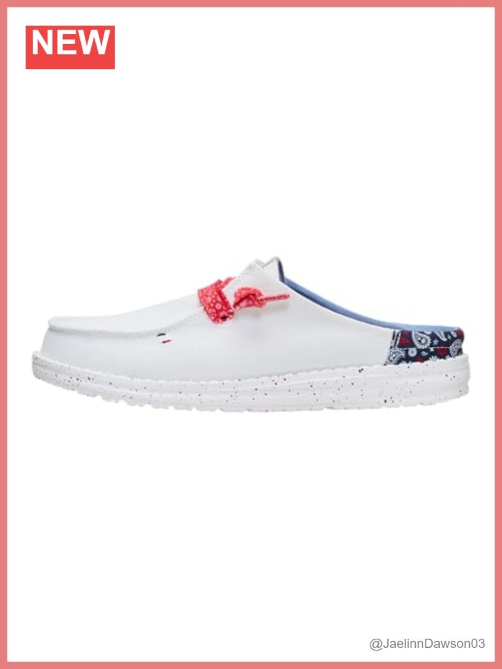HEYDUDE Wendy Slip On Loafer Elastic Lace Travel Shoes